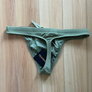 Teamm8 Standard Swim Thong in Army